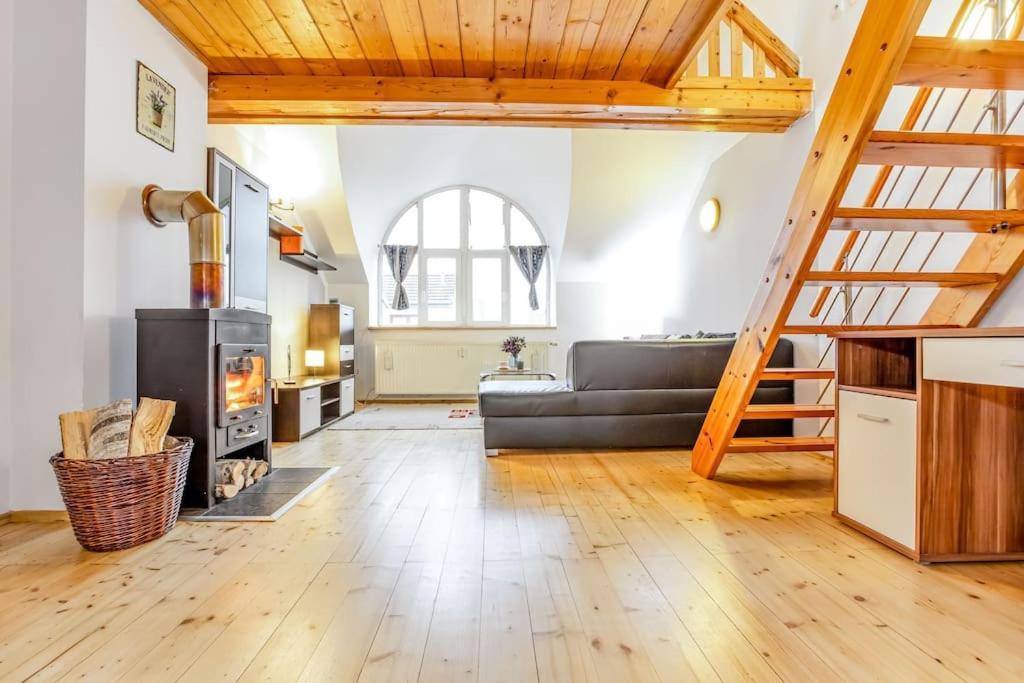 Utulny A Prostorny Podkrovni Byt S Krbovymi Kamny Ceske Budejovice Exteriör bild